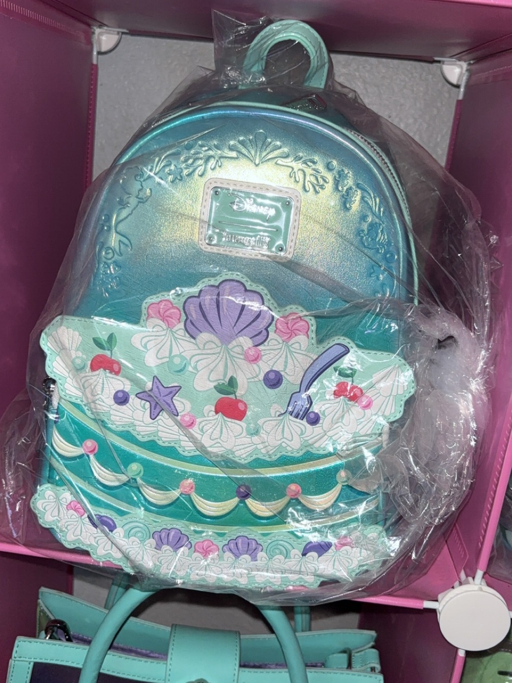Disney Loungefly Teal Mermaid Seashell Mini Backpack - Kids Accessories